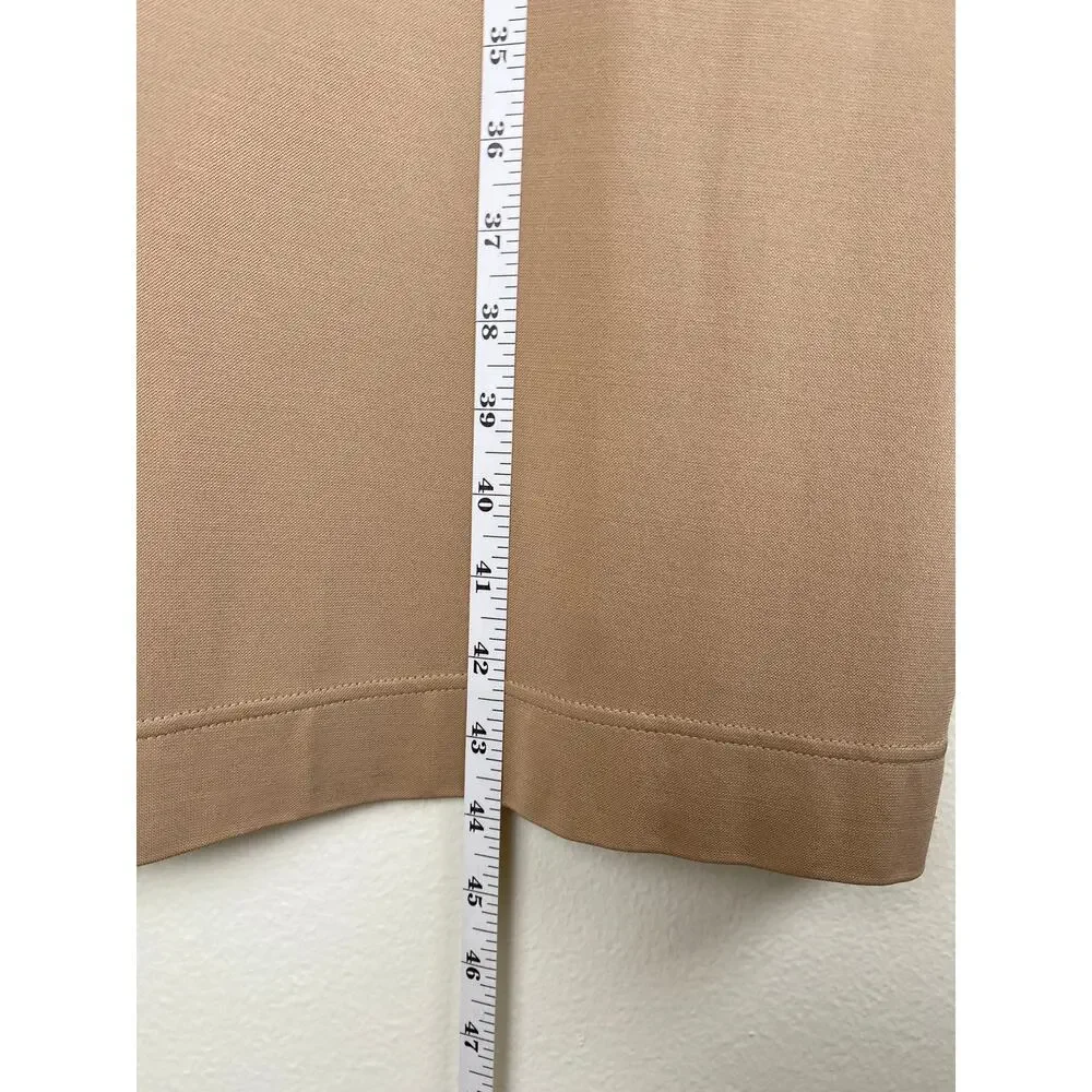 Akris Stretch Knit Midi Slip Dress Beige Size 8 - Picture 13 of 13